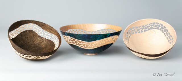 Helen Bailey Woodturning: Trio of Waves
